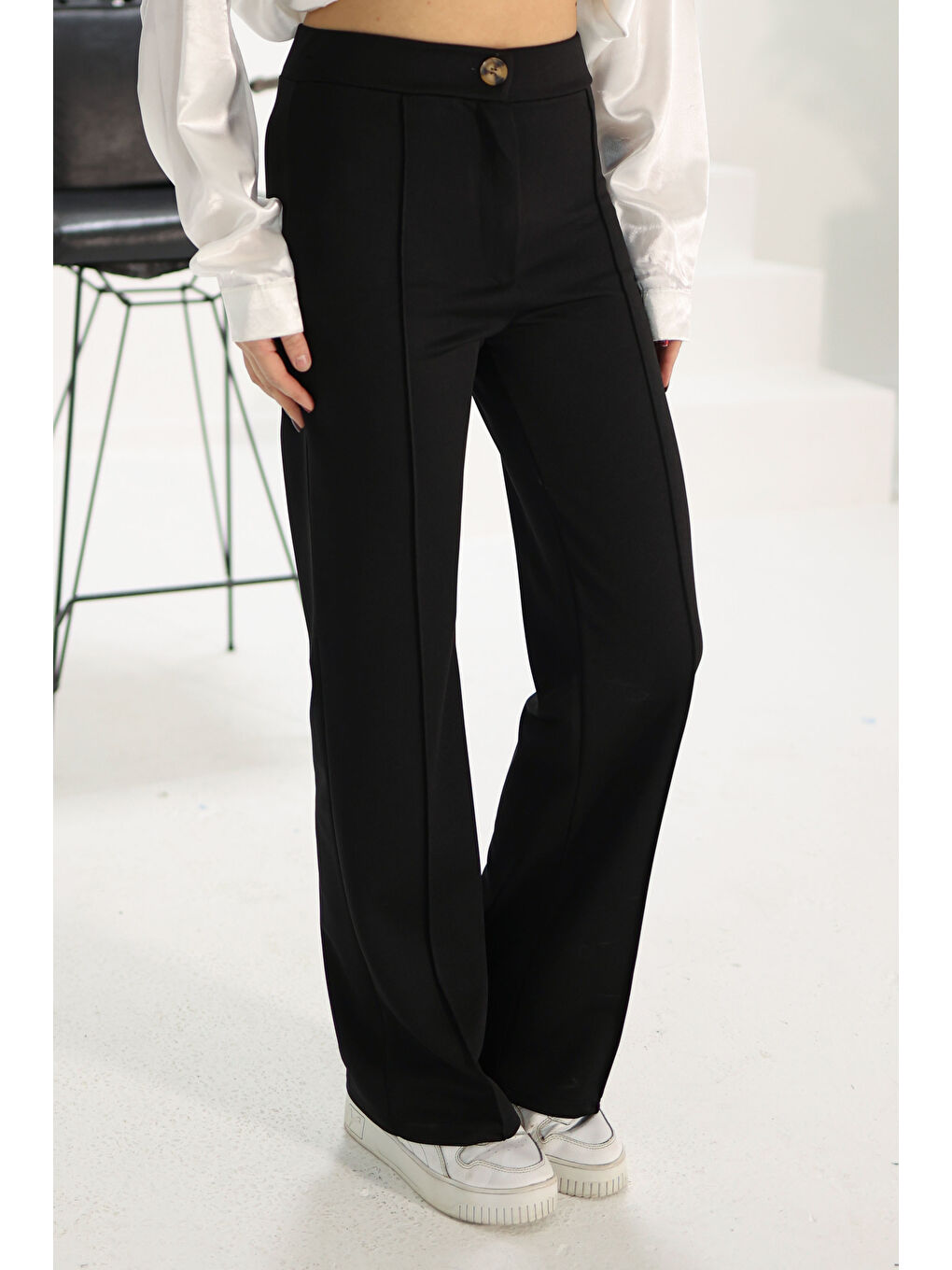 Şerit Detaylı Spor Pantolon Siyah - 27084-3