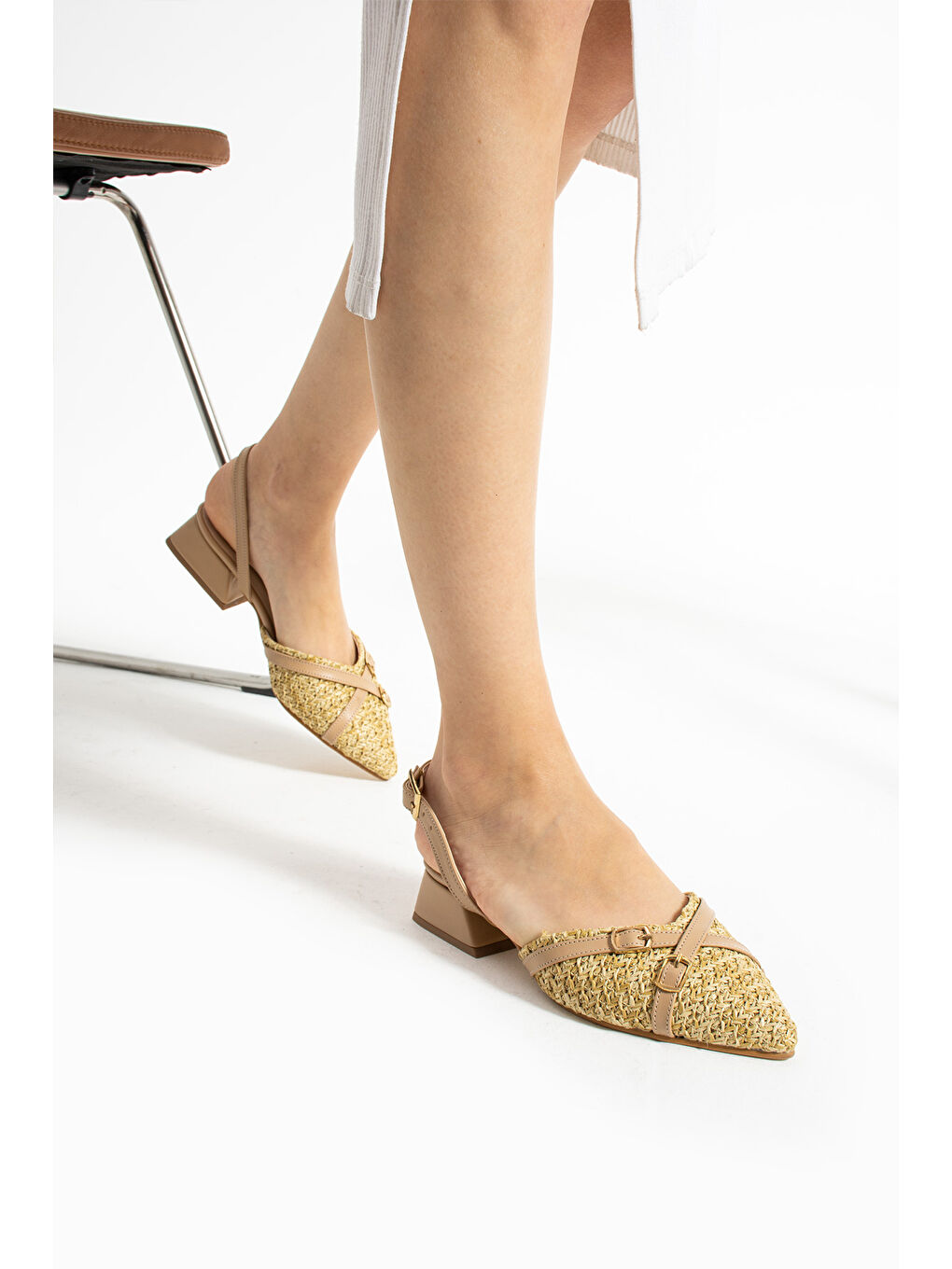 Bej Kadın Topuklu Ayakkabı