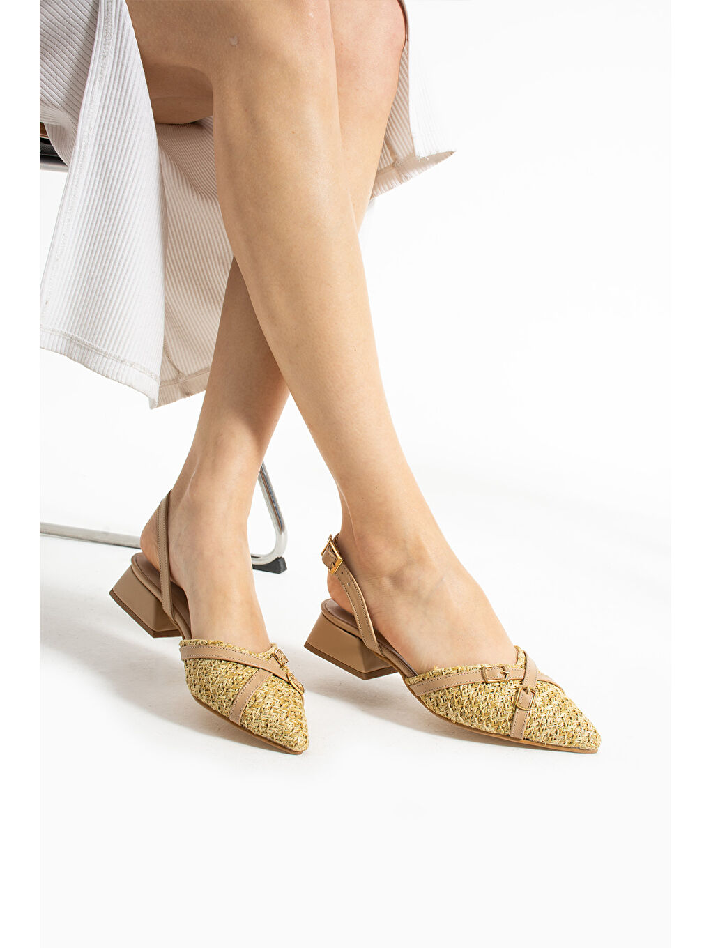 Bej Kadın Topuklu Ayakkabı-2