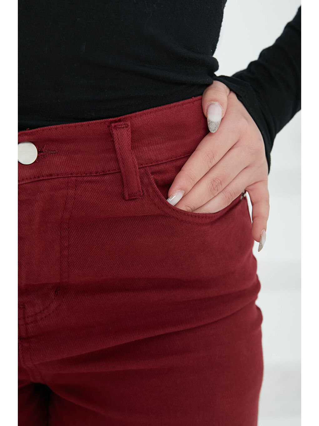 Palazzo Jean Pantolon Bordo   26615-6