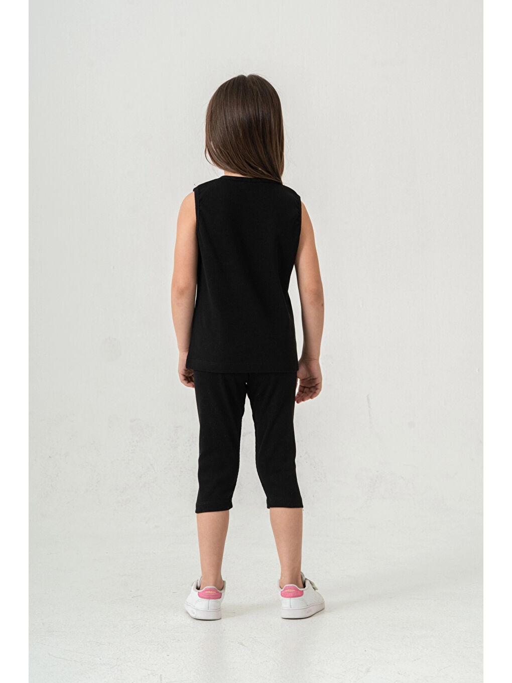 Siyah Çiçek Nakışlı Kız Bebek Takım 50358-4