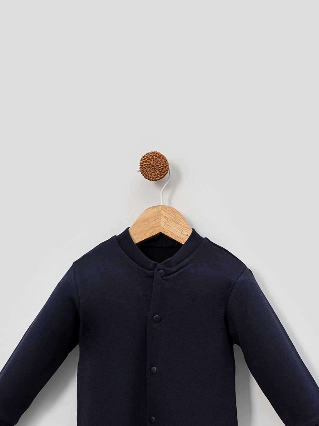 Önden Çıtçıtlı Bebek Tulum Pamuk  Pratik ve Tasarım   Lacivert-1