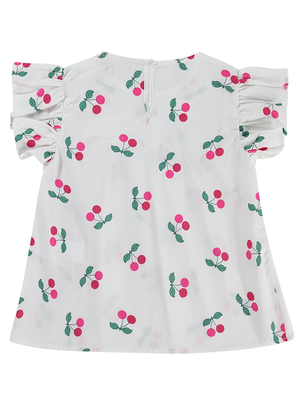 Ekru Girls Kiraz Baskılı 6-9 Yaş Bluz-1
