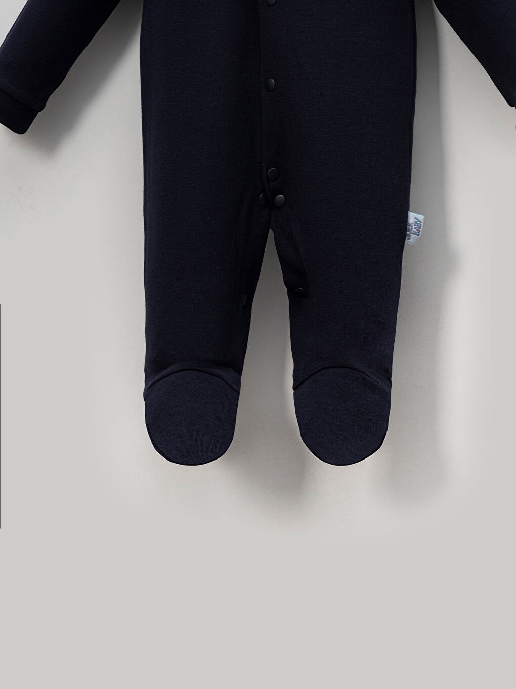 Önden Çıtçıtlı Bebek Tulum Pamuk  Pratik ve Tasarım   Lacivert-2