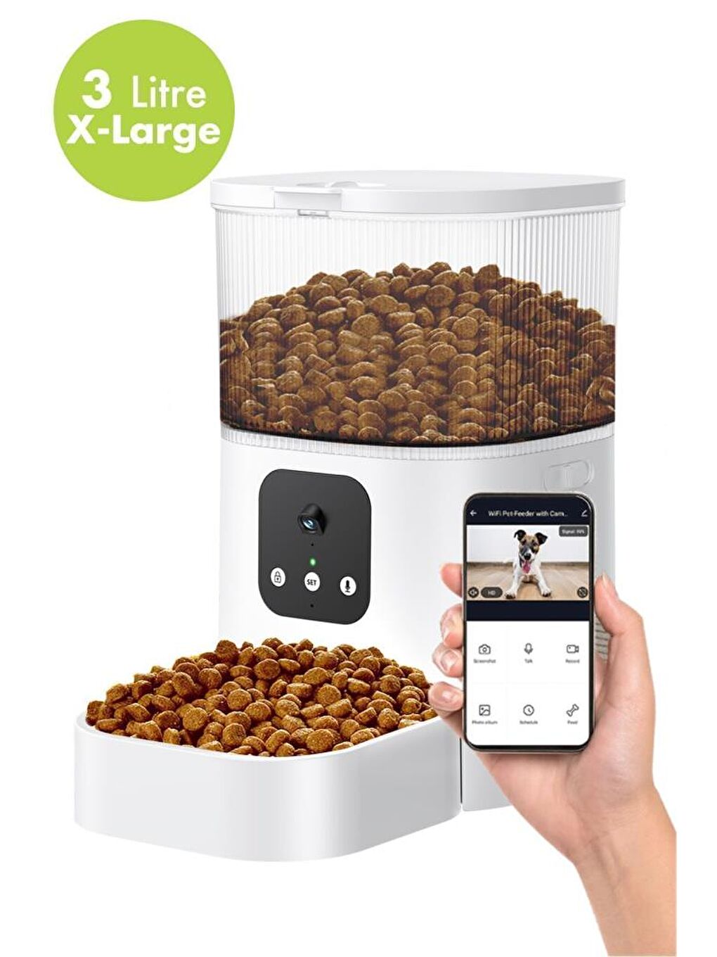 Kiwipets Evcil Hayvan Akıllı Kameralı Multifonksiyon Mama Kabı - Smart Pet Feeder Kpf-10570-2