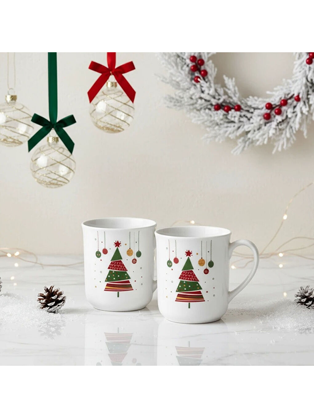 Ekru Enternasyonel 2 Kişilik Mug Bardak  6265-2