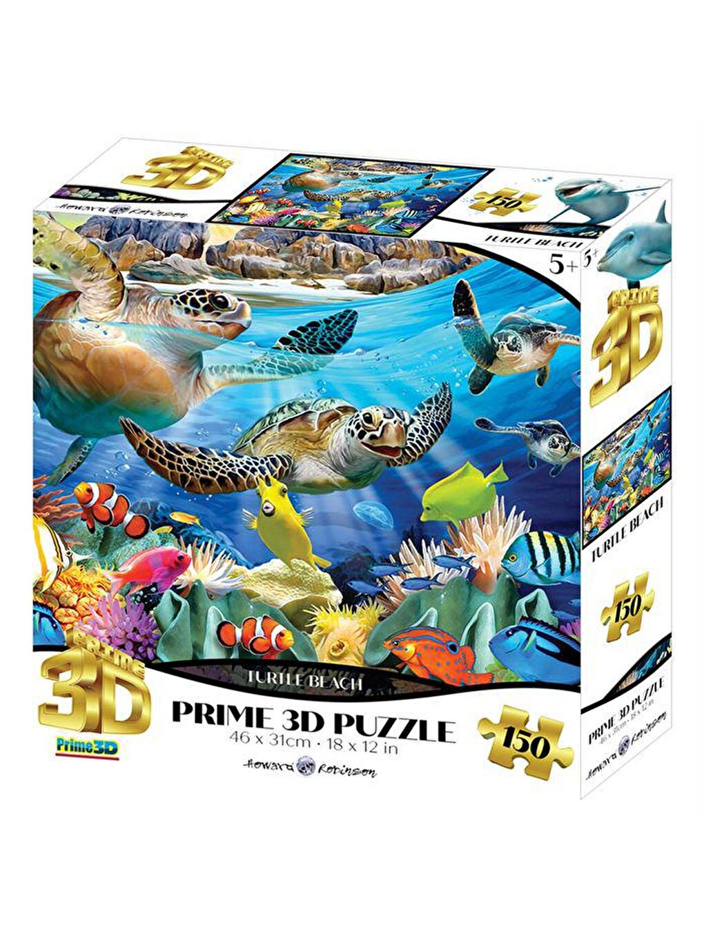 Prime 3D Karışık Kaplumbağa Plajı 150 Parça Puzzle 10952