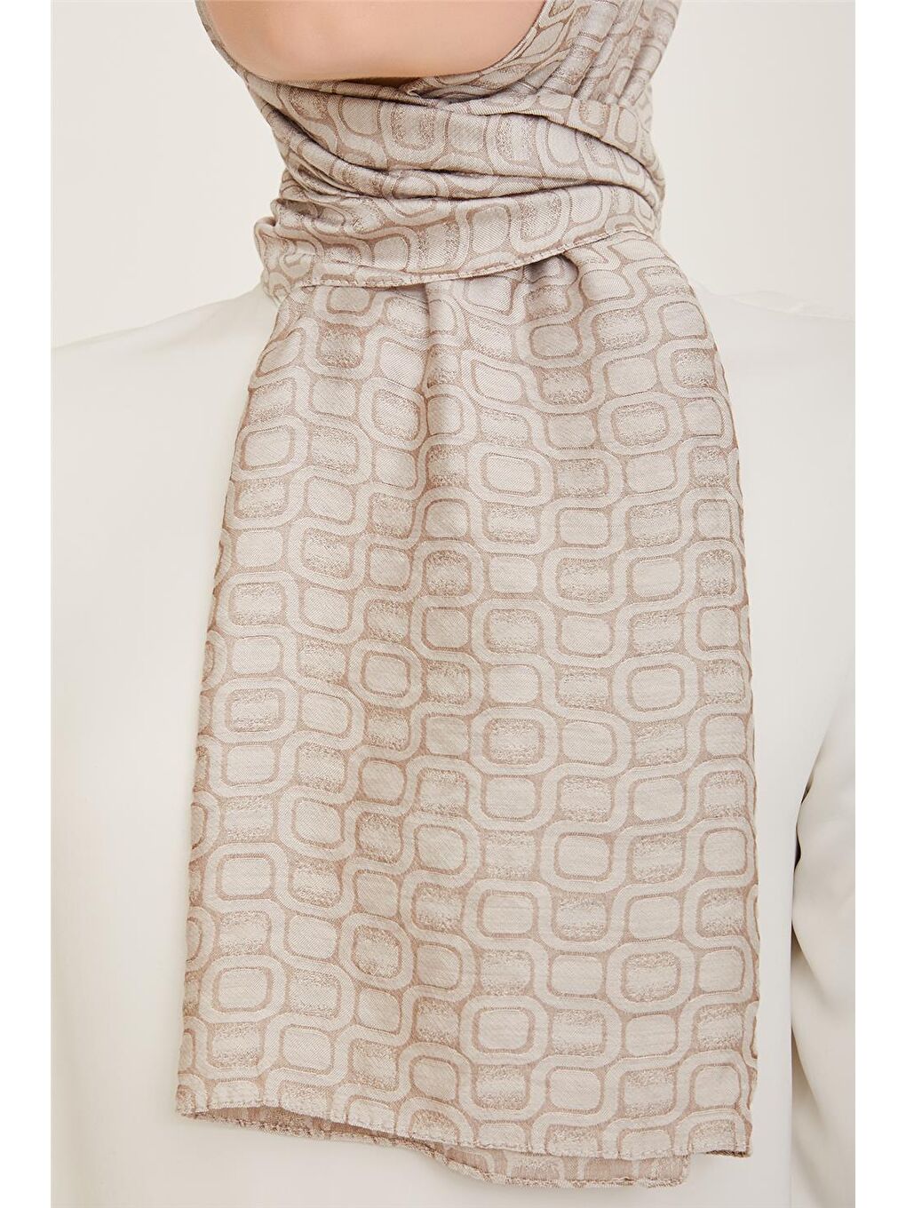 Bej Trend Dama Şal 2 1127-1