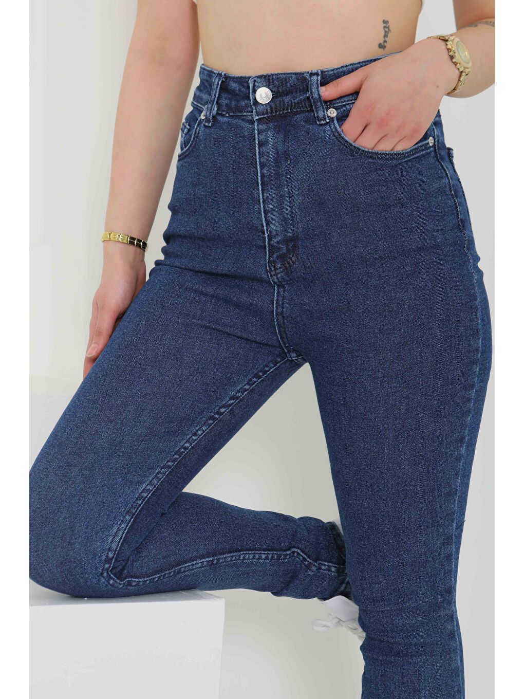 Skinny Jean Pantolon Koyu Mavi   26830-1