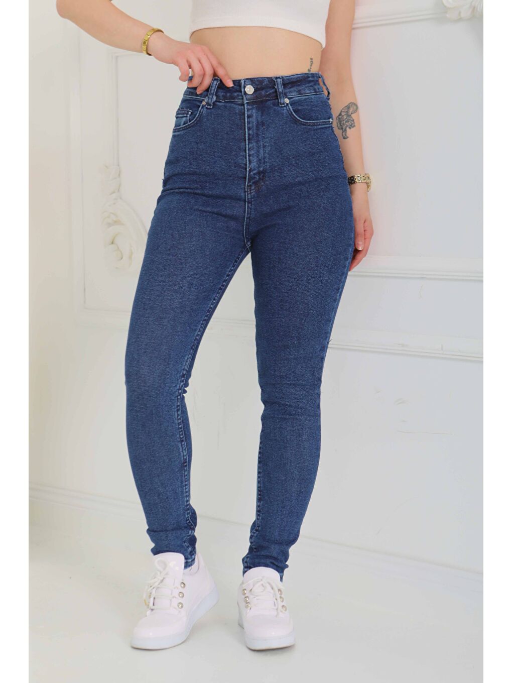 Skinny Jean Pantolon Koyu Mavi   26830-2