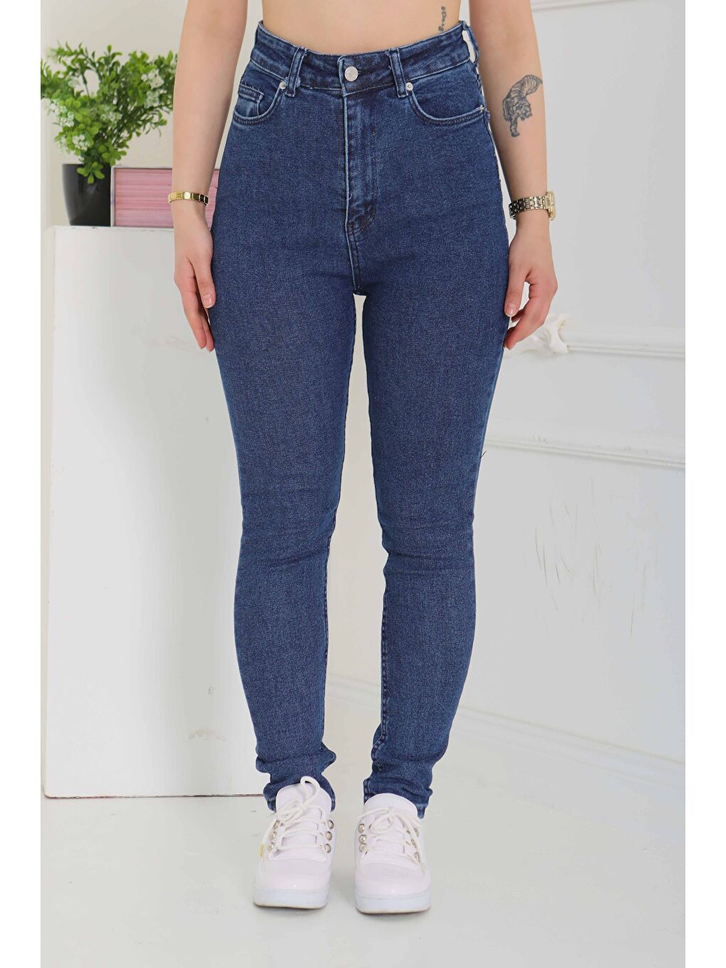 Skinny Jean Pantolon Koyu Mavi   26830-4