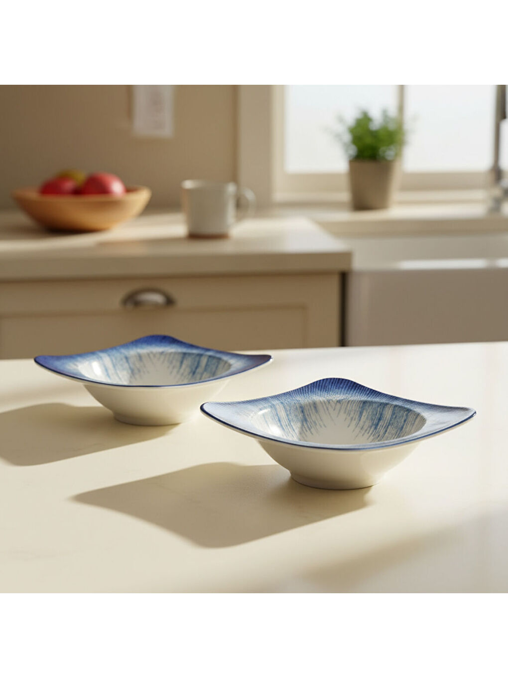 Ekru Spinoza 6 Parça 15x15 Cm Bone Kase Takımı - 845-2