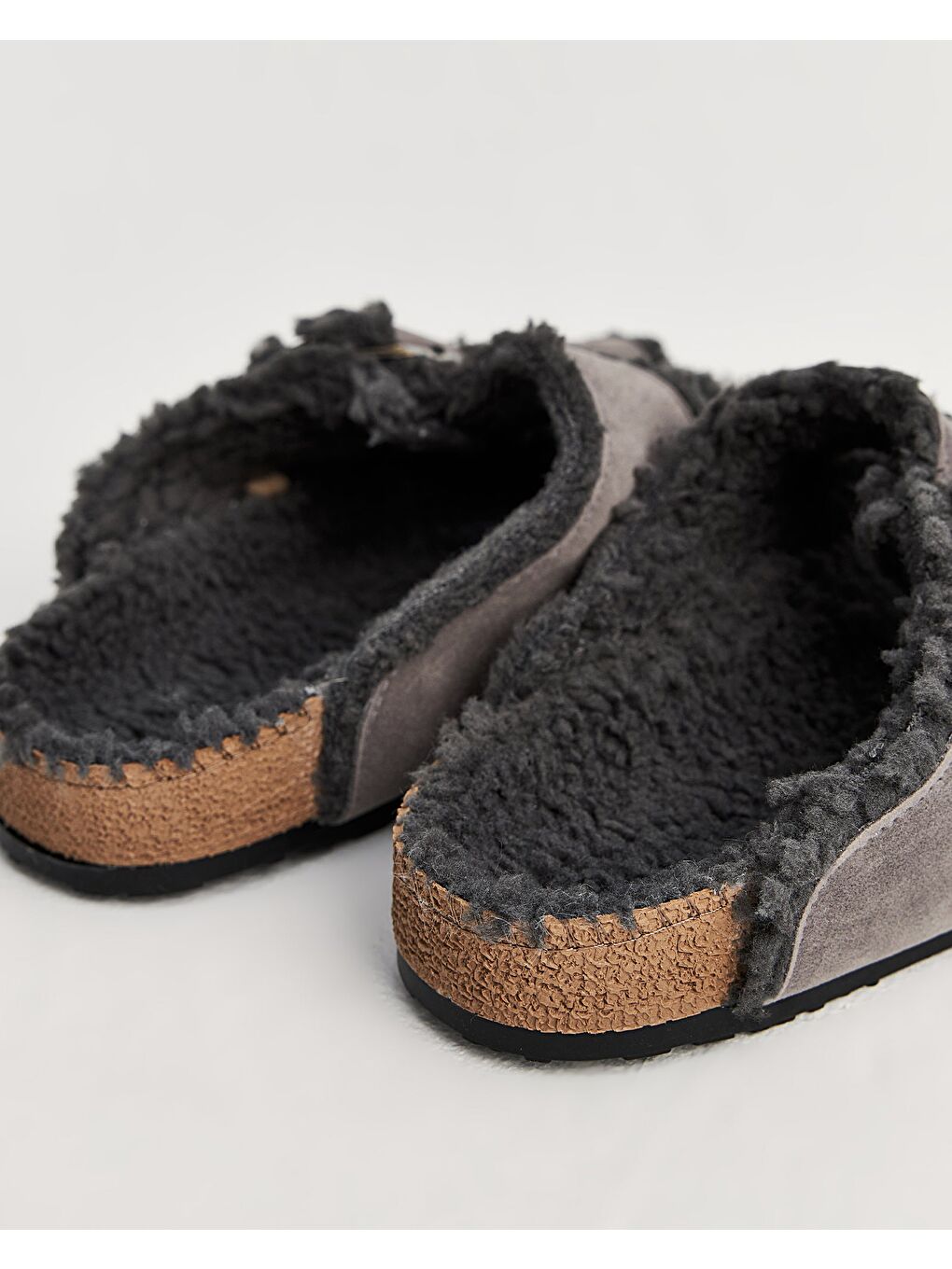 Antrasit Kadın Tokalı Ev Terliği - Drew-C - A-2