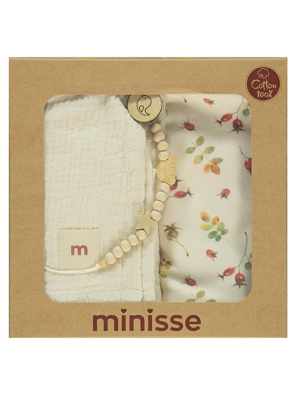 Baby Çiçek Baskılı Battaniye - Ekru Standart-4