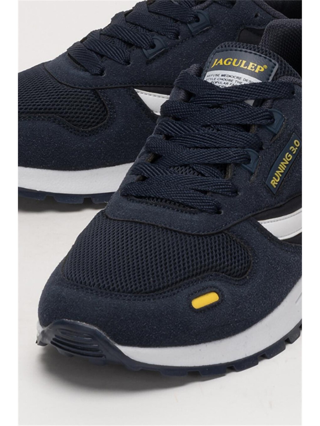 Lacivert Erkek Ortopedik Günlük Yürüyüş Koşu Sneaker Spor Ayakkabı Lacİvert - Sari-4