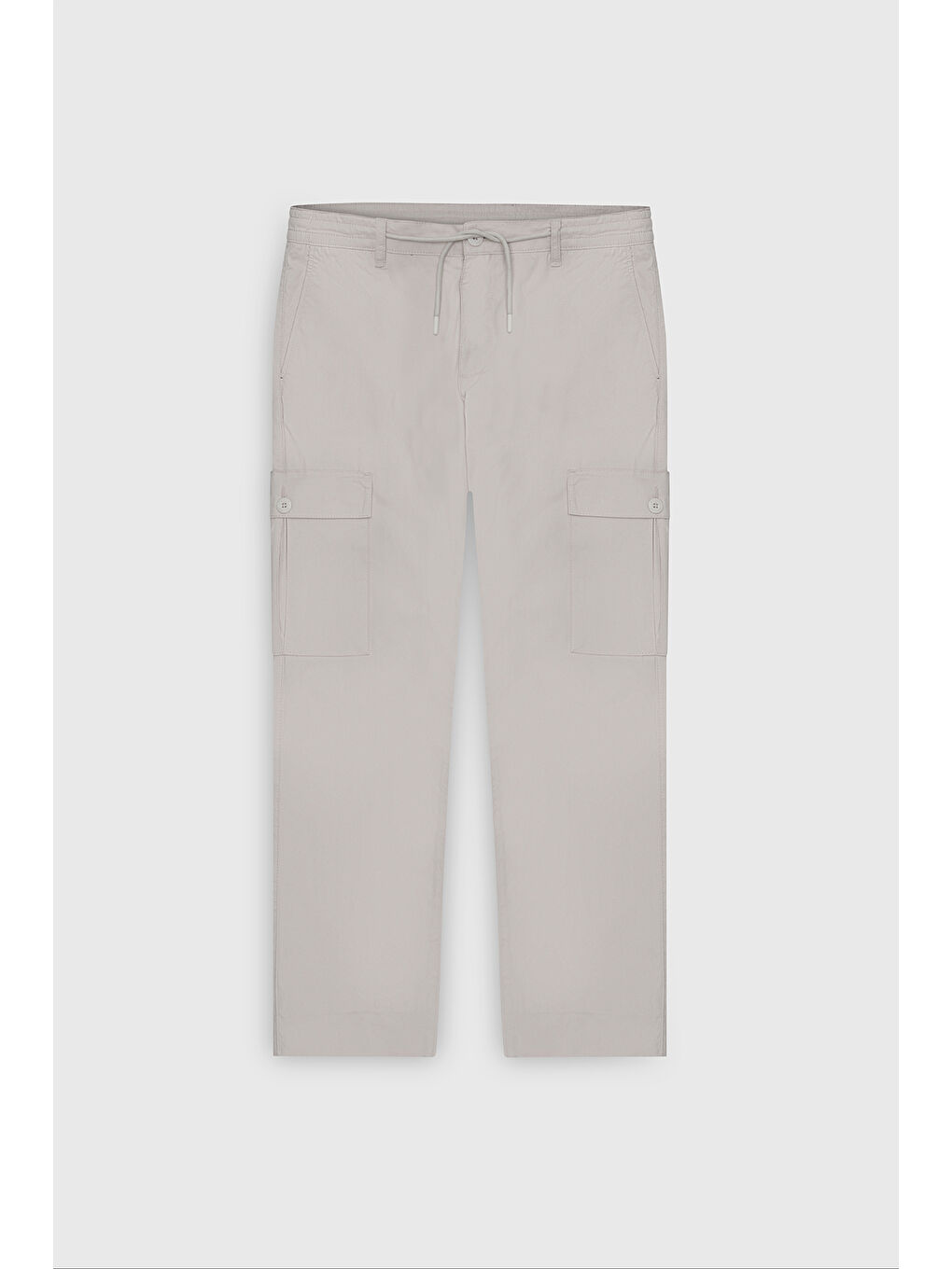 Bej Erkek Taş Comfort Fit Rahat Kesim Pamuklu Esnek Yan Cepli Kargo Pantolon-7