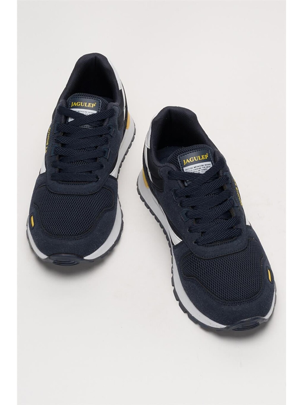 Lacivert Erkek Ortopedik Günlük Yürüyüş Koşu Sneaker Spor Ayakkabı Lacİvert - Sari-5