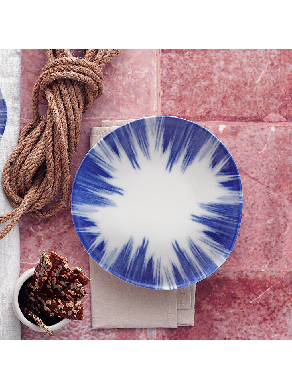 Ekru Roden 6 Parça 20 Cm Asimetrik Bone Çukur Tabak Takımı - 854-1