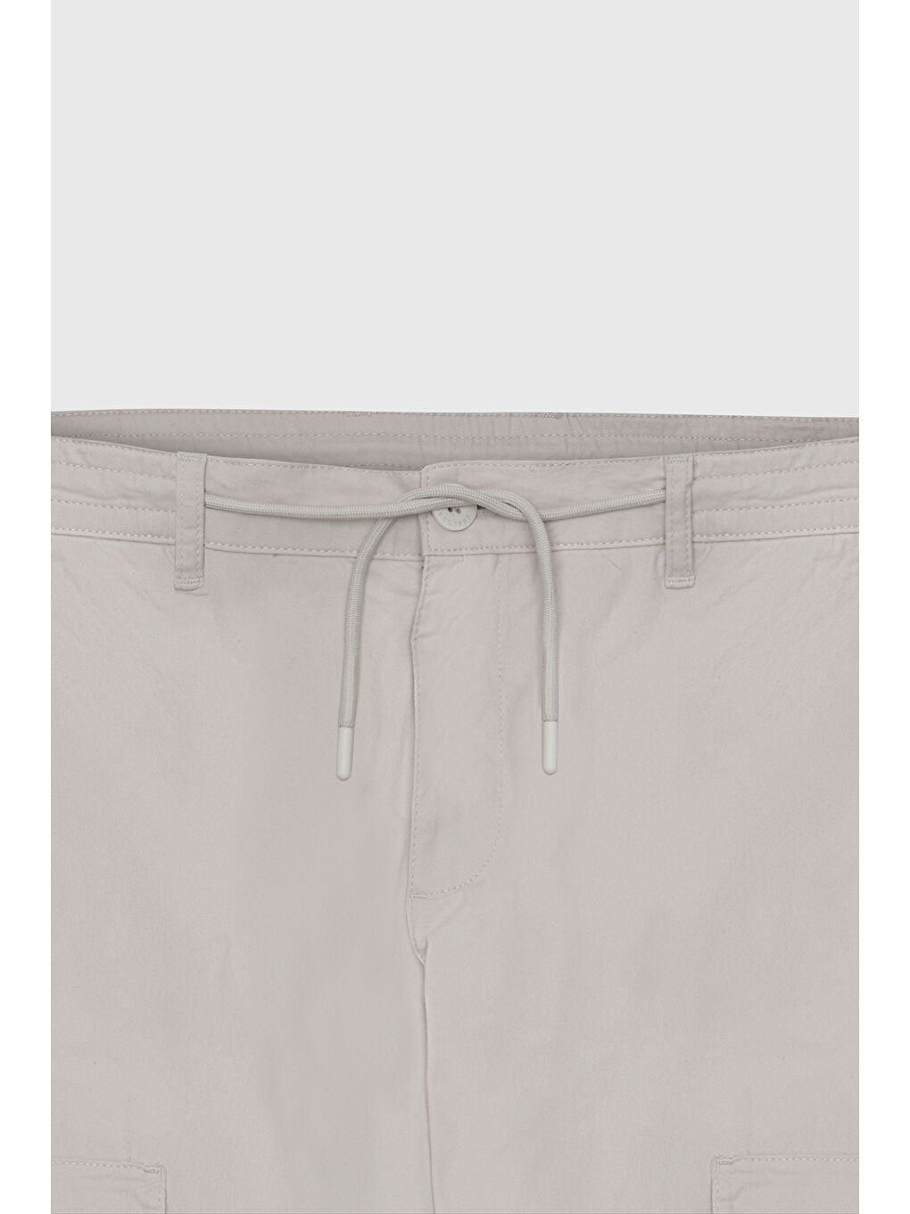 Bej Erkek Taş Comfort Fit Rahat Kesim Pamuklu Esnek Yan Cepli Kargo Pantolon-8