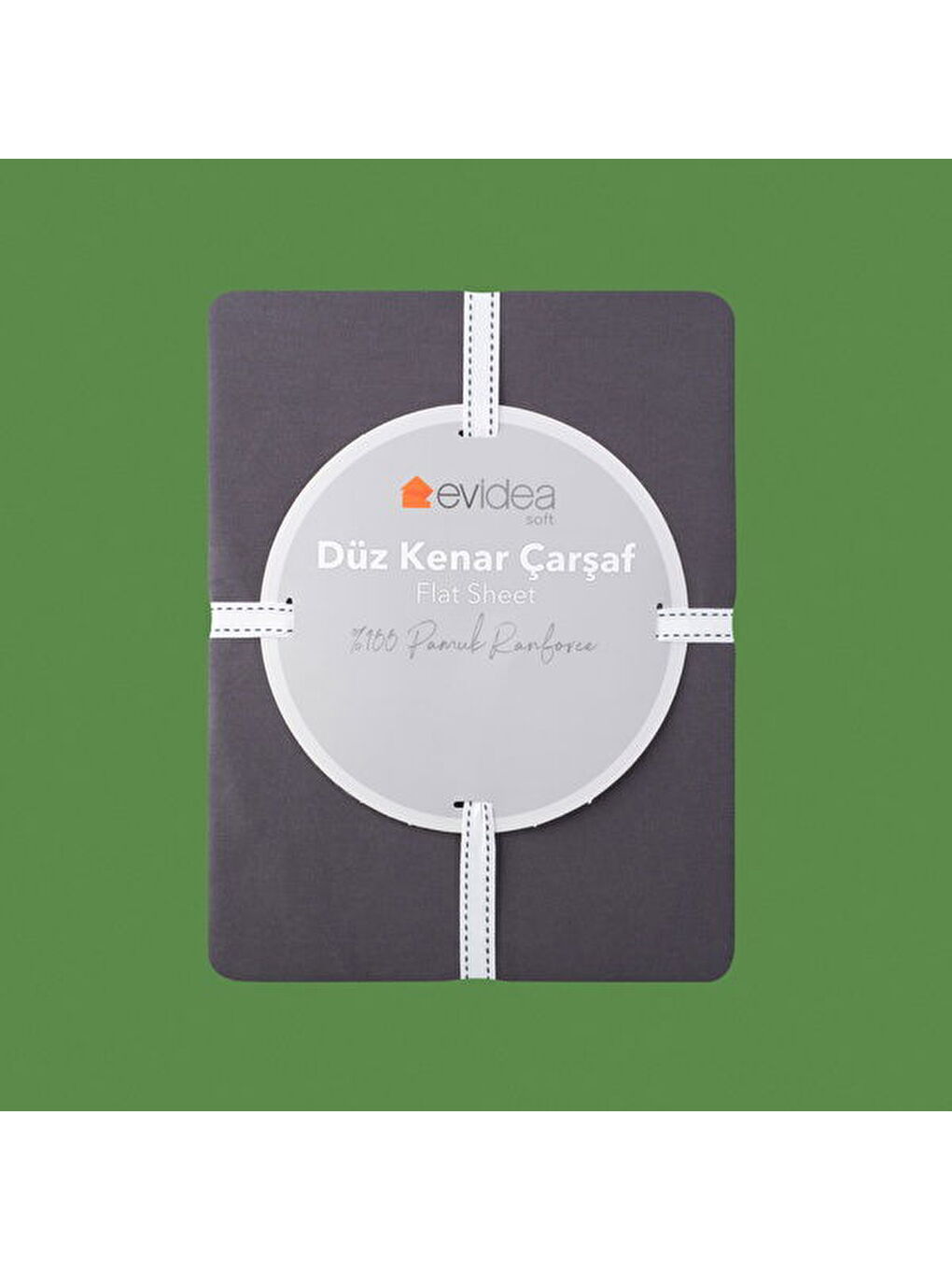 Soft Basic Tek Kişilik Düz Kenar Çarşaf - Antrasit - 160x240 cm