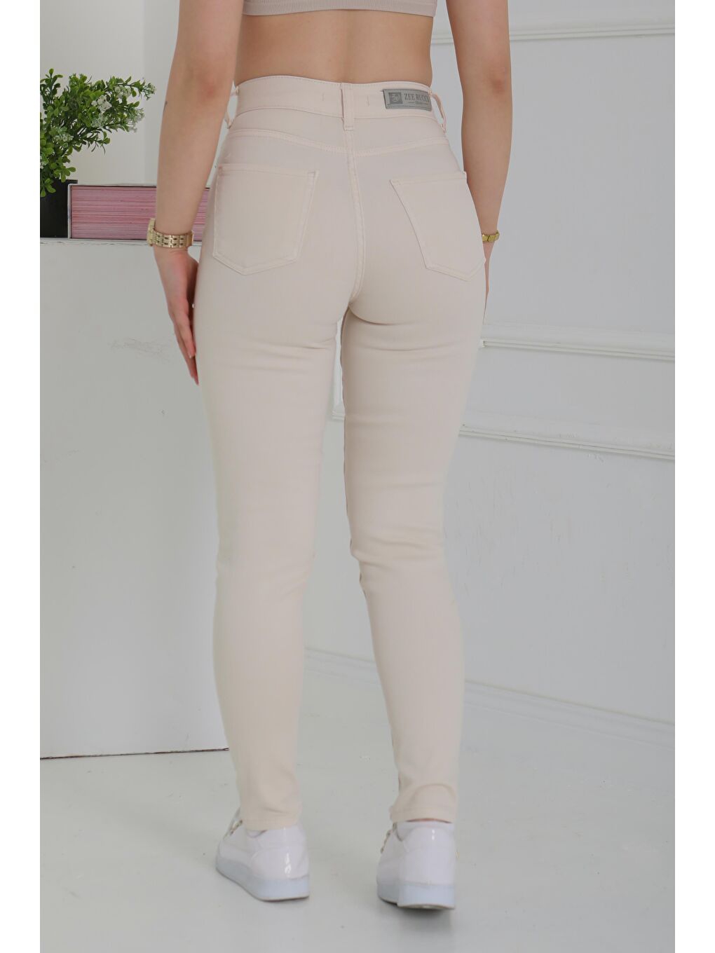 Ekru Mom Jean Pantolon Krem   13360-6