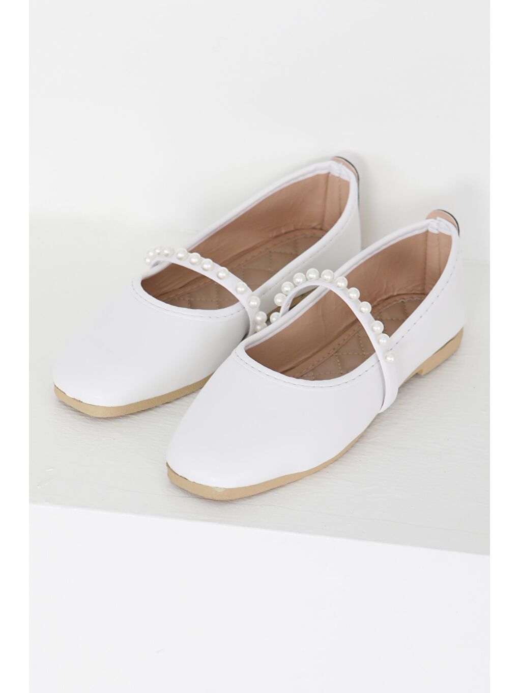 Kadın Beyaz İncili Babet - 27400-3