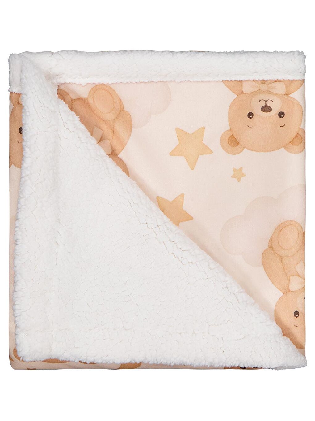 Baby Ayıcık ve Ay Battaniye ve Kundak - Ekru Standart
