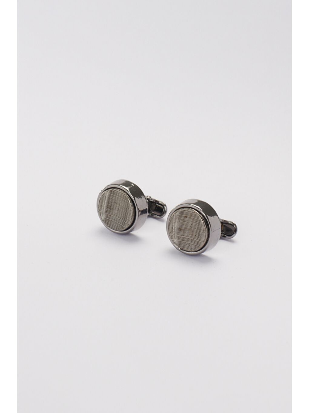 Erkek Siyah-Gri Düz Siyah Klasik Kol Düğmesi-1