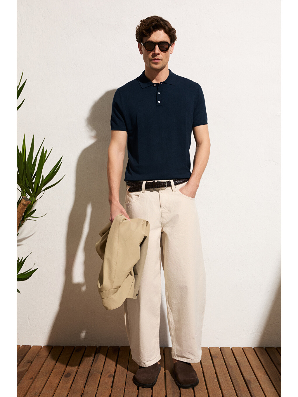 Lacivert VESTO Erkek Triko LACİVERT Polo Yaka T-shirt-4