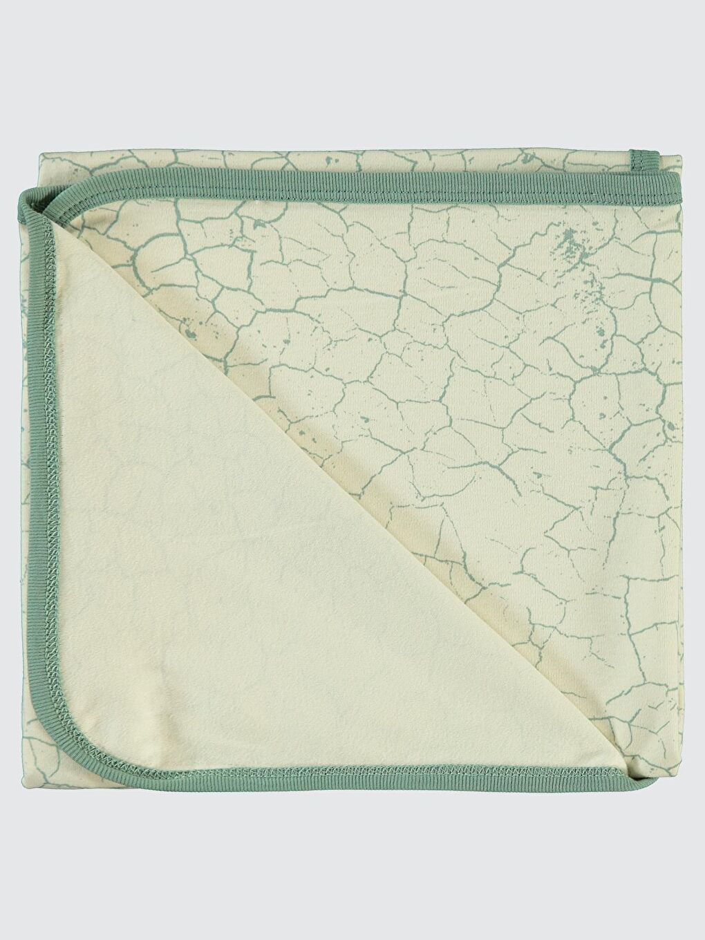 Baby Crack Pattern Baskılı Battaniye - Yeşil Standart