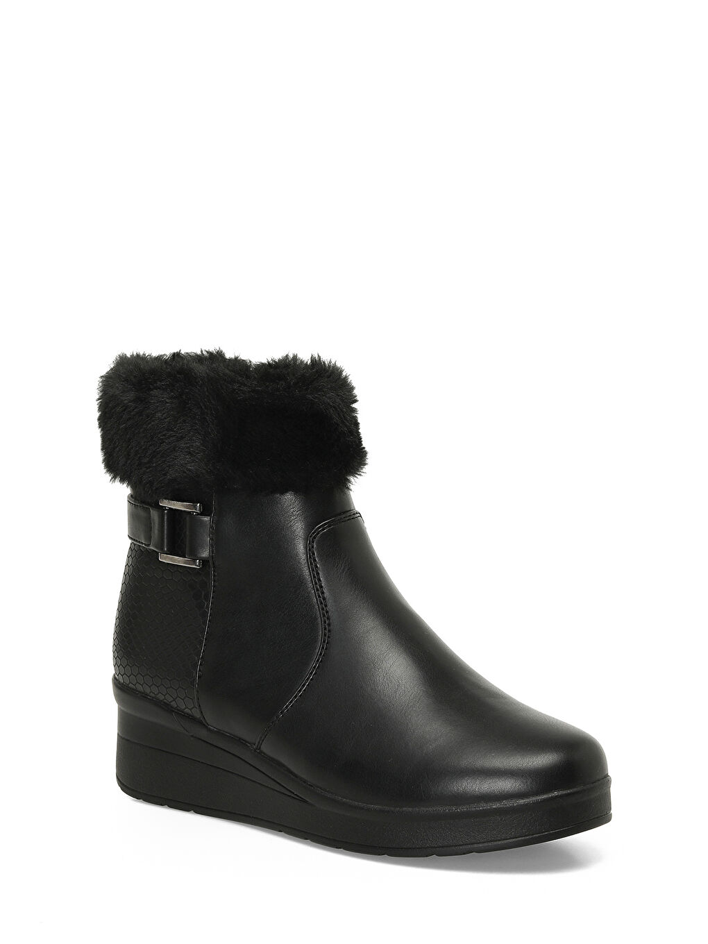 166605.Z4PR Siyah Kadın Dolgu Topuk Bot-1