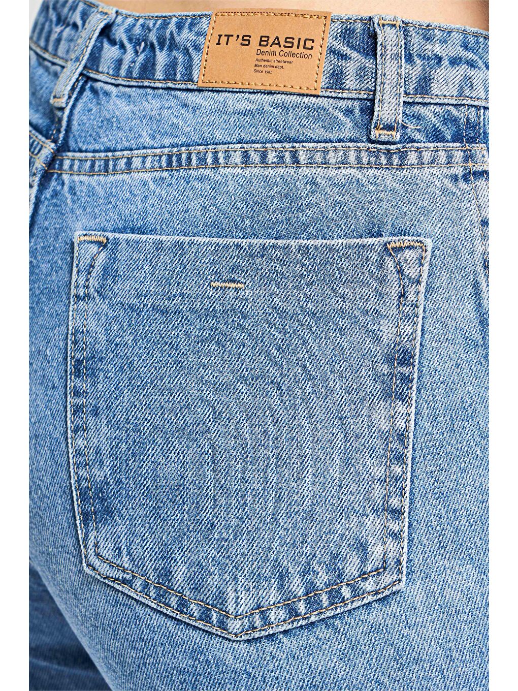 Mavi Kadın Straight Fit Orta Bel %100 Pamuk Denim-3