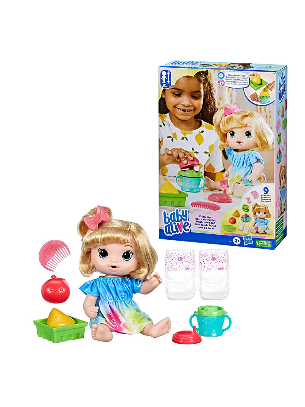 Baby Alive Renksiz Bebeğimle Eğlenceli Yudumlar Sarışın F7356