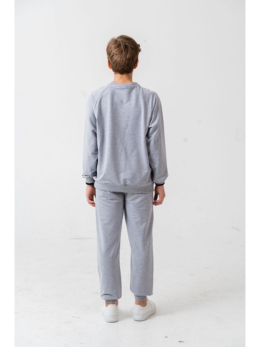 Gri Athletic Baskılı Erkek Çocuk Alt Üst Eşofman Takımı-3