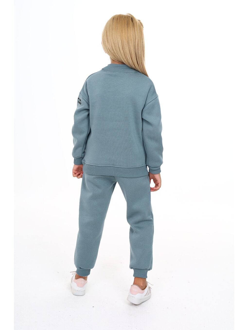 Mavi Kız Çocuk Nakışlı Eşofman Takım-1