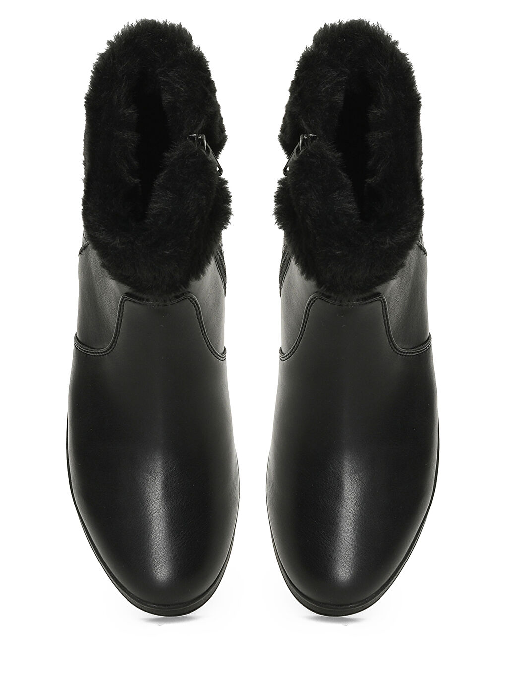 166605.Z4PR Siyah Kadın Dolgu Topuk Bot-3