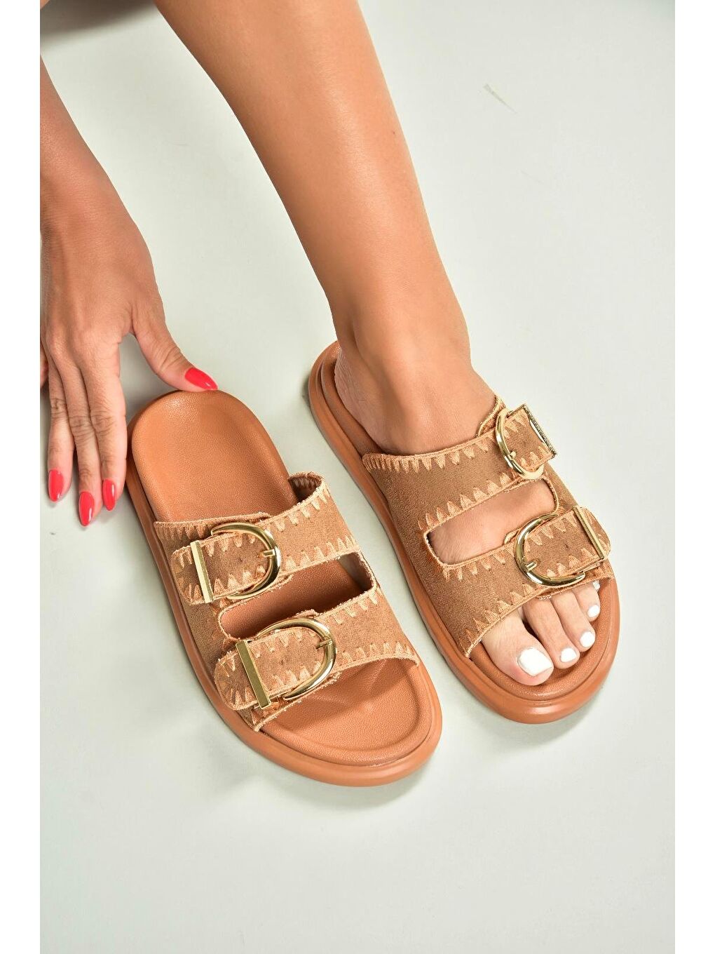 Kahverengi Taba Kadın Terlik U2671462-1