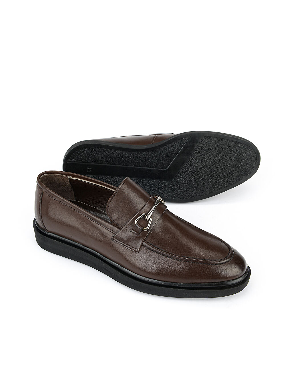 Kahverengi Erkek Hakiki Deri Klasik Ayakkabı 161985Z1050 Kahve-3