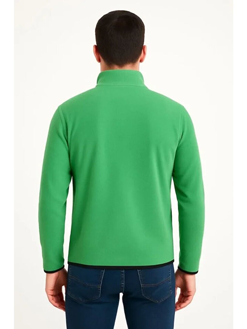 Ön Polar Kazak Dik Yaka - Yeşil-1