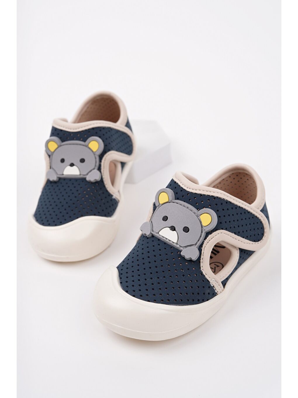 Lacivert SCOT Cırtlı Ayıcıklı Günlük İlk Adım Bebek Spor Ayakkabı