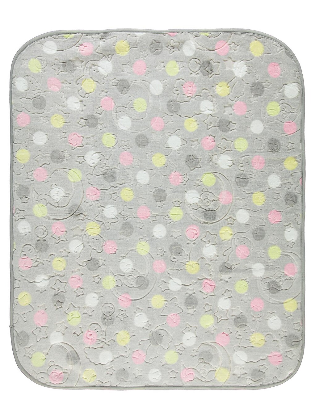Baby Puanlı Battaniye - Gri Standart-1
