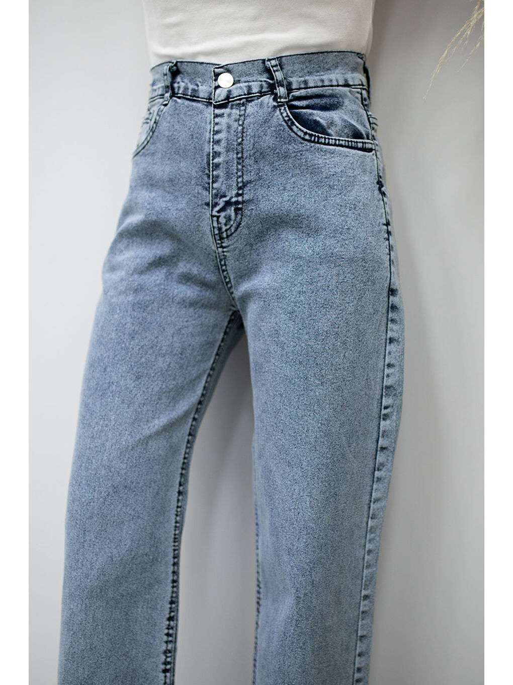 Elastanlı Cepli Jean Pantolon TSD260177 Açık Mavi-1