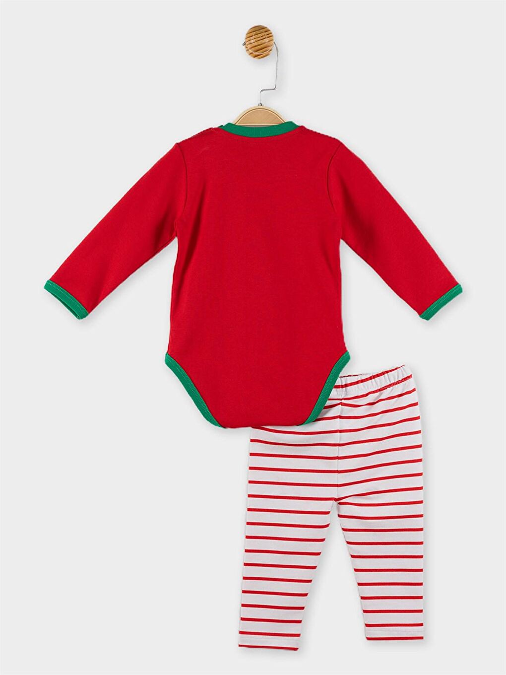 Kırmızı Minnie Mouse Lisanslı Kız Bebek Body ve Pantolon 2'li Takım 19991-2