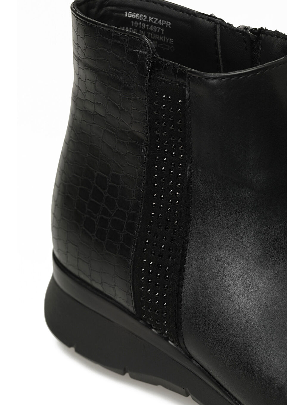 166662.KZ4PR Siyah Kadın Dolgu Topuk Bot-6