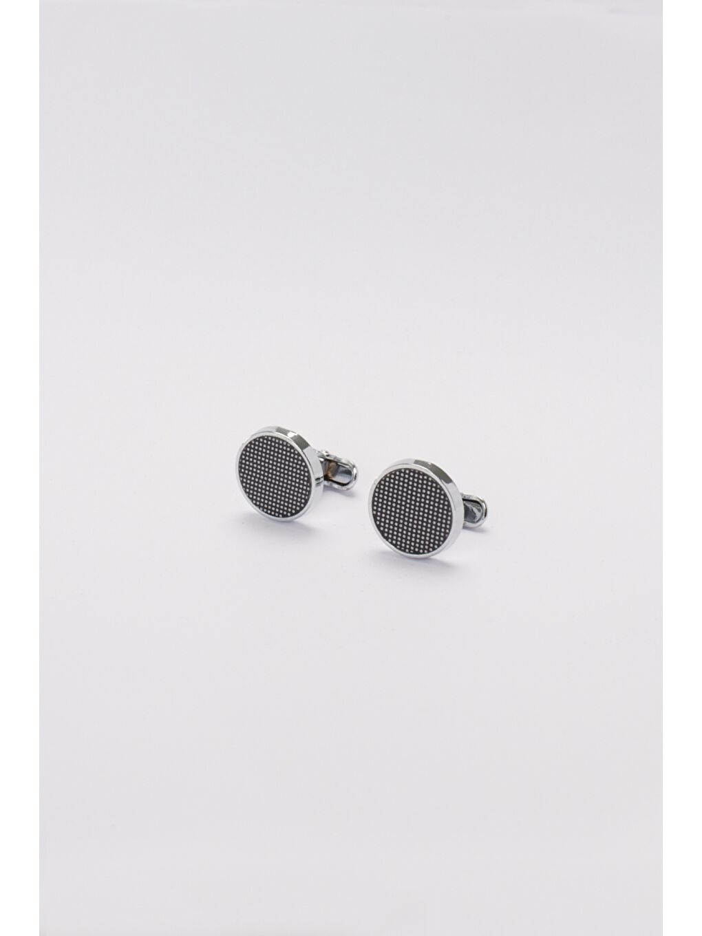 Erkek Siyah-Gri Düz Siyah-Gri Klasik Kol Düğmesi-1