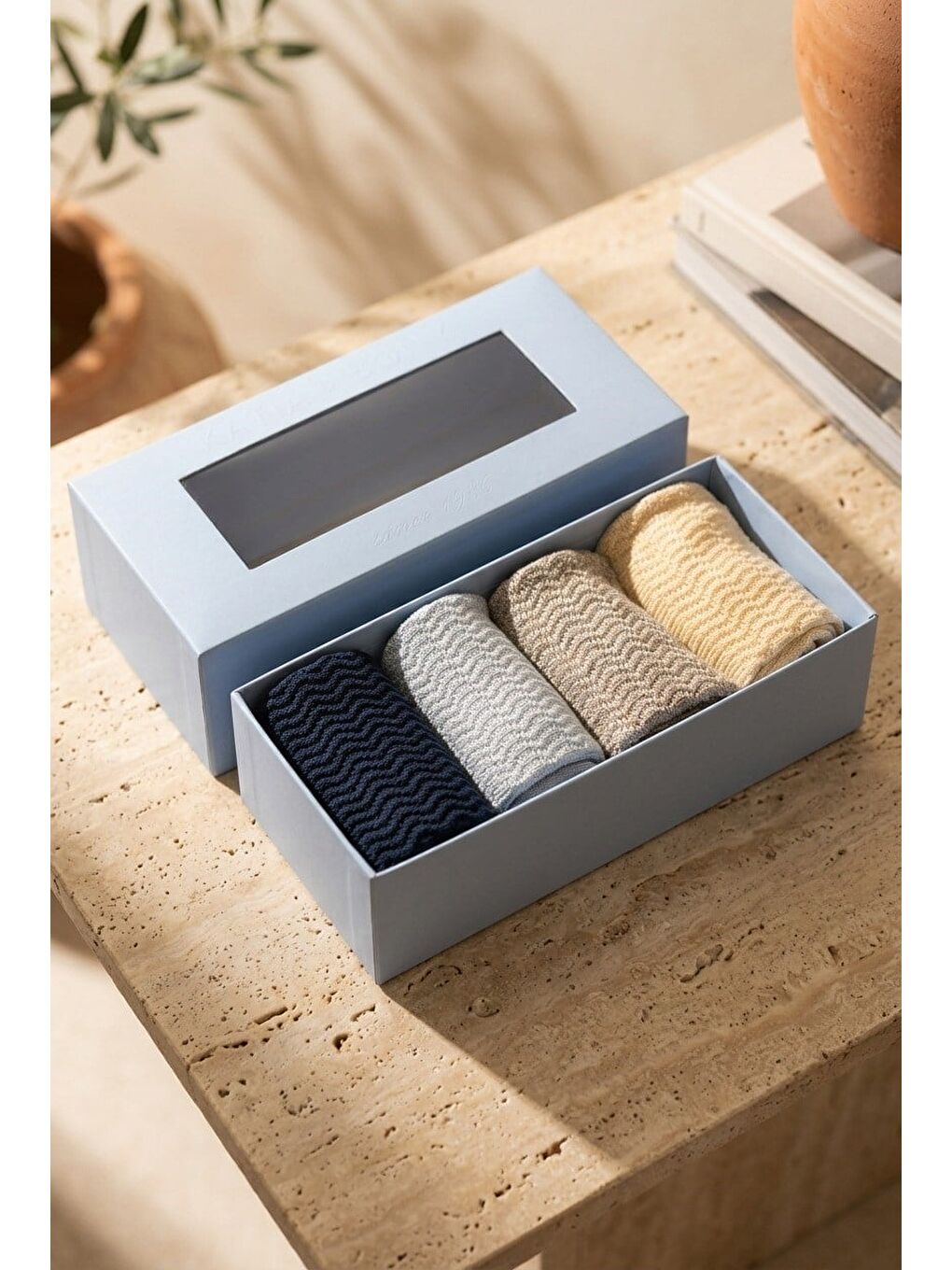 Karışık Kadın 4'Lü Kutulu Soket Çorap Seti-1