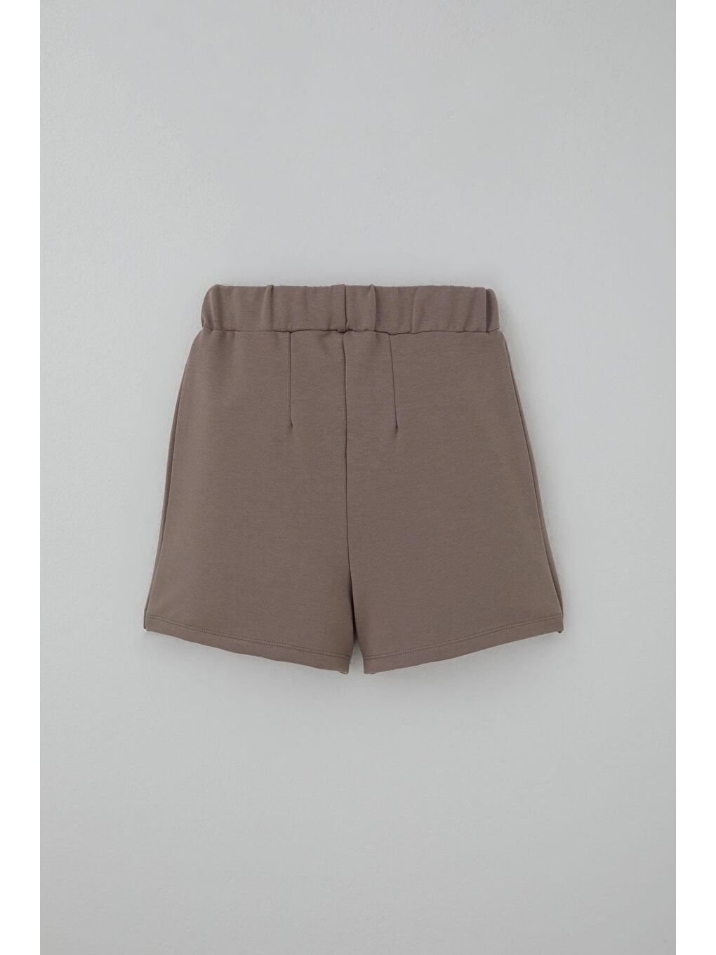 Bej Kız Çocuk Şort Etek Arma Aksesuarlı Yırtmaçlı Vizon (9-14 Yaş)-1