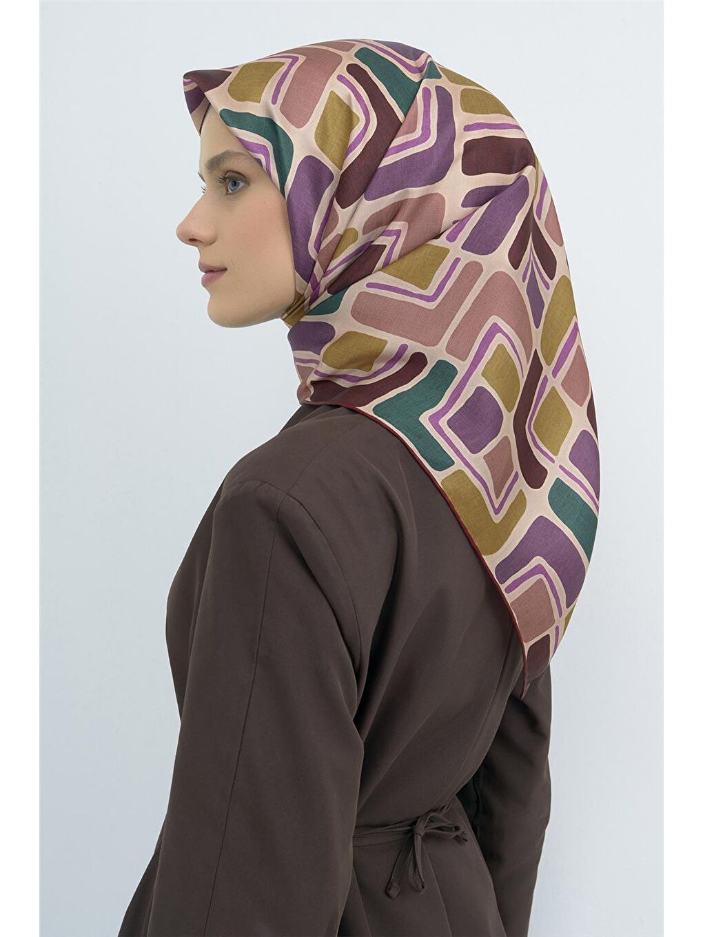 Karışık Saf İpek Sura Eşarp 9504D 83-2