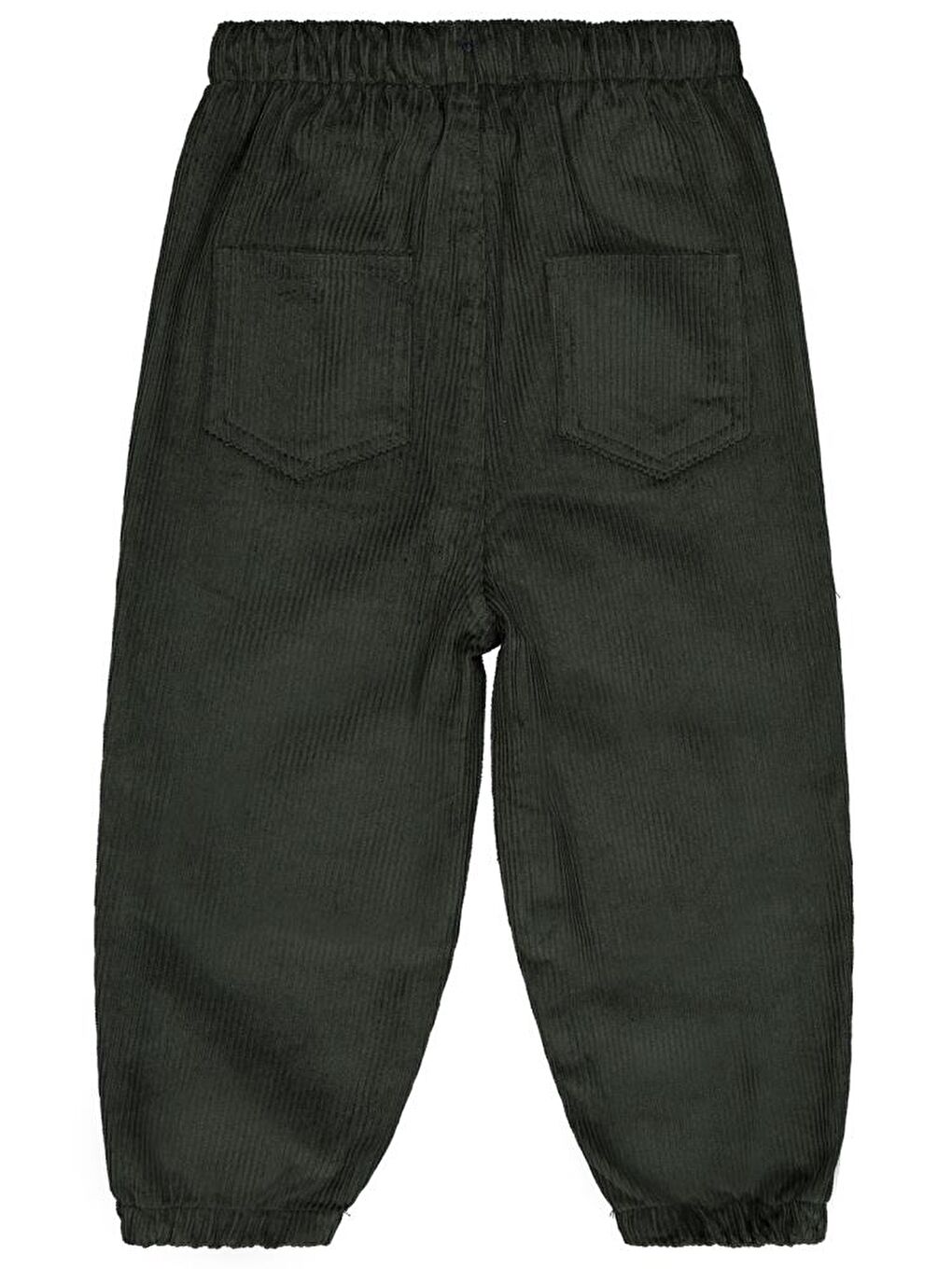 Haki Erkek Çocuk Bağcıklı Jogger Kadife 2-5 Yaş Pantolon-1