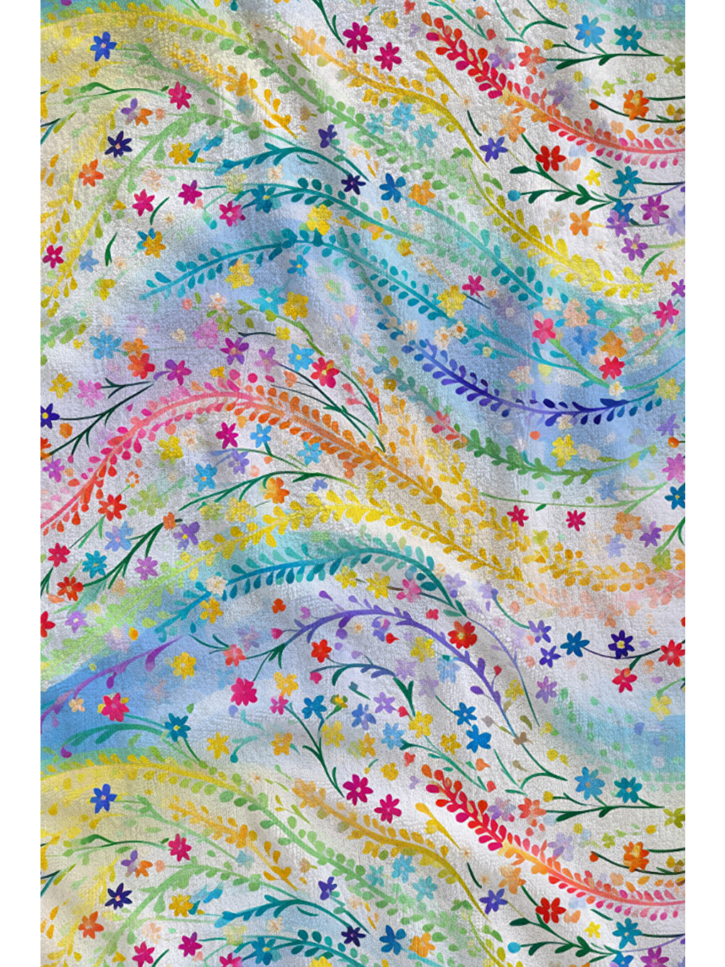 Pembe Renkli Bohem Mandala Dalga Desenli 70x150 Cm Dijital Baskılı Plaj Ve Banyo Havlusu-1